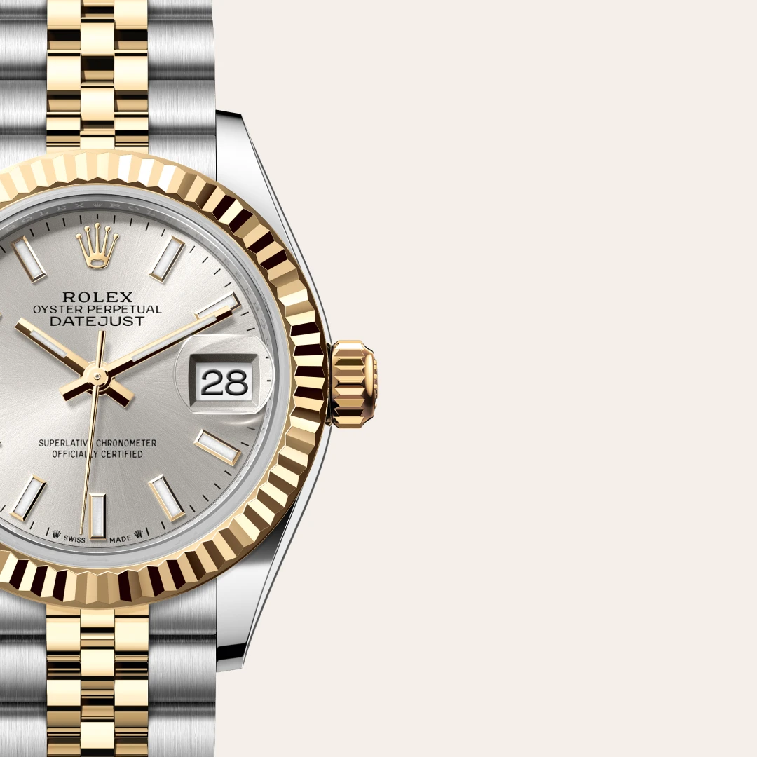 Rolex Lady-Datejust en Rolesor jaune – combinaison d’acier Oystersteel et d’or jaune M279173-0019 chez Maison Prieur