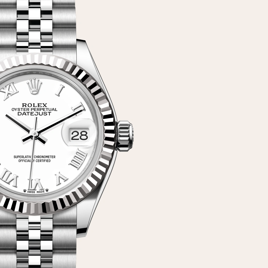 Rolex Lady-Datejust en Rolesor gris – combinaison d’acier Oystersteel et d’or gris M279174-0019 chez Maison Prieur