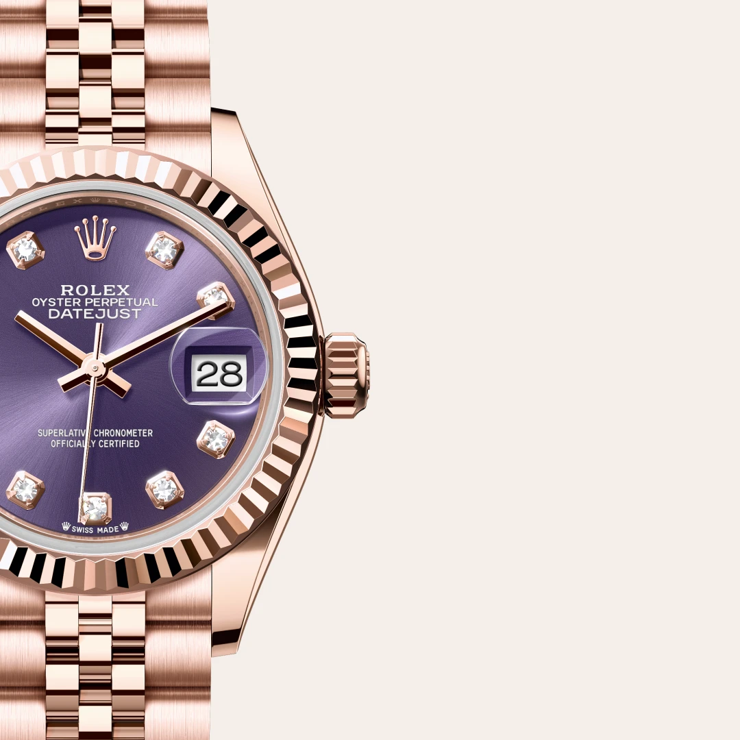 Rolex Lady-Datejust en Or Everose 18 ct M279175-0020 chez Lombard Joaillier