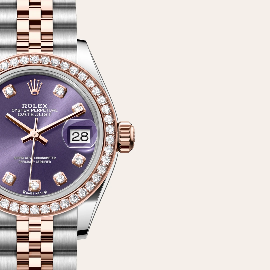 Rolex Lady-Datejust en Rolesor Everose – combinaison d’acier Oystersteel et d’or Everose M279381RBR-0015 chez Bijouterie Mornier
