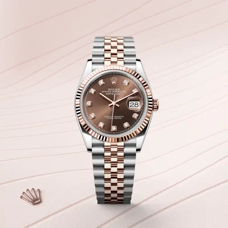 Rolex Datejust 36 in Everose Rolesor - combination of Oystersteel and Everose gold M126231-0053 at Charles Greig