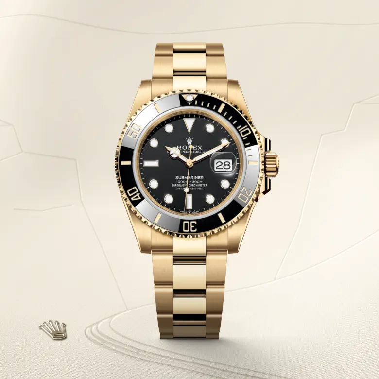 Rolex Submariner in 18 ct yellow gold, M126618LN-0002 Azuelos