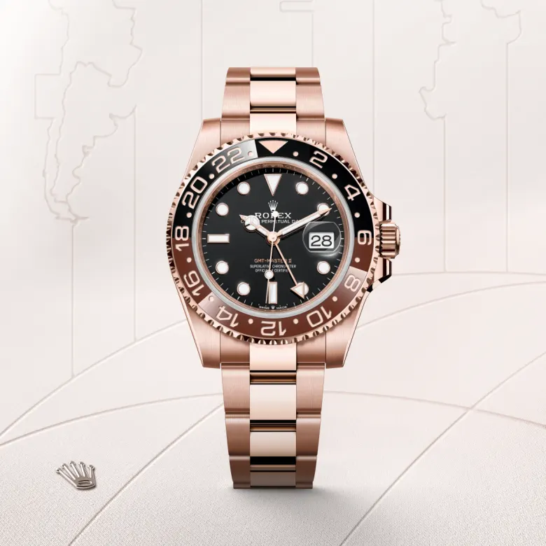 Rolex GMT-Master II in 18 ct Everose gold, M126715CHNR-0001 Dubail