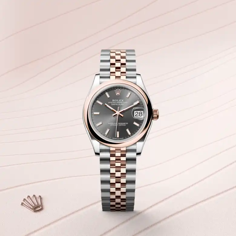 Rolex Datejust 31 in Everose Rolesor - combination of Oystersteel and Everose gold M278241-0018 at Charles Greig