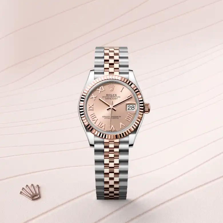 Rolex Datejust in Everose Rolesor - combination of Oystersteel and