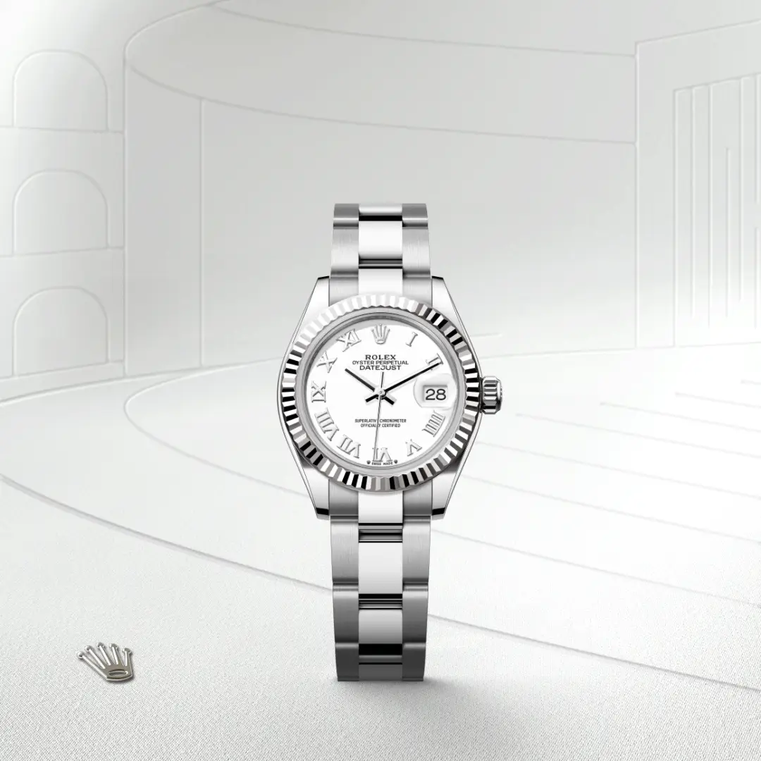 Rolex Lady-Datejust in White Rolesor - combination of Oystersteel and white gold M279174-0020 at Charles Greig