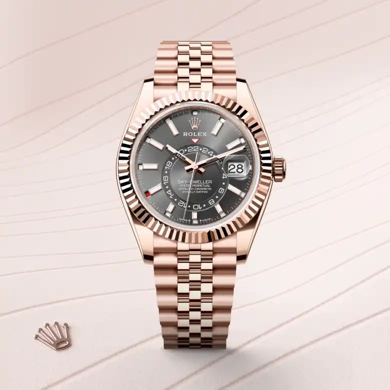 85   スティーブンステイルバーグ Rolex Sky-Dweller in 18 ct Everose gold, M336935-0008 | Van Deijl