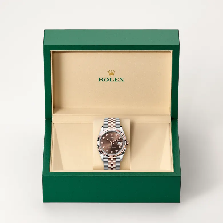 Rolex Datejust 36 in Everose Rolesor - combination of Oystersteel and Everose gold M126231-0053 at Charles Greig