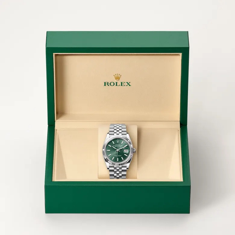 Rolex Datejust 36 in White Rolesor - combination of Oystersteel and white gold M126234-0051 at Charles Greig