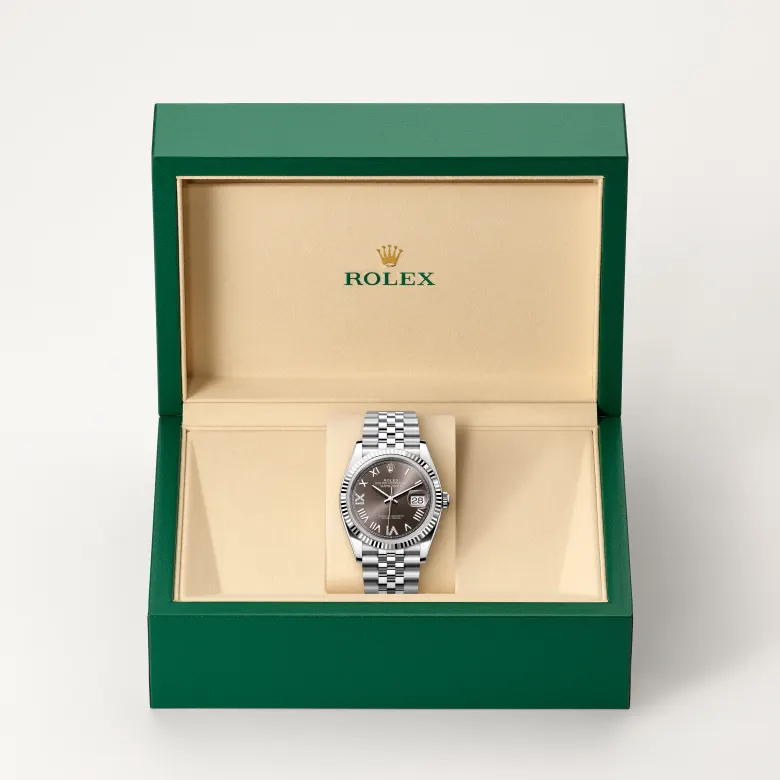 Rolex Datejust 36 in White Rolesor - combination of Oystersteel and white gold M126234-0071 at Charles Greig