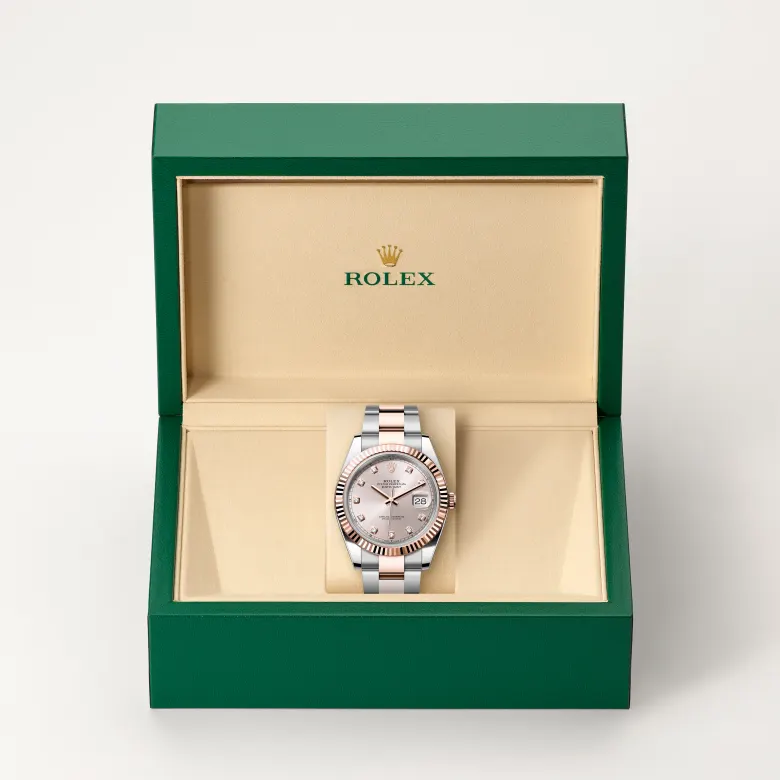 Rolex Datejust 41 in Everose Rolesor - combination of Oystersteel and Everose gold M126331-0007 at Charles Greig