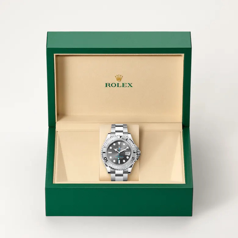 らむ Rolex Yacht-Master in Rolesium - combination of Oystersteel and