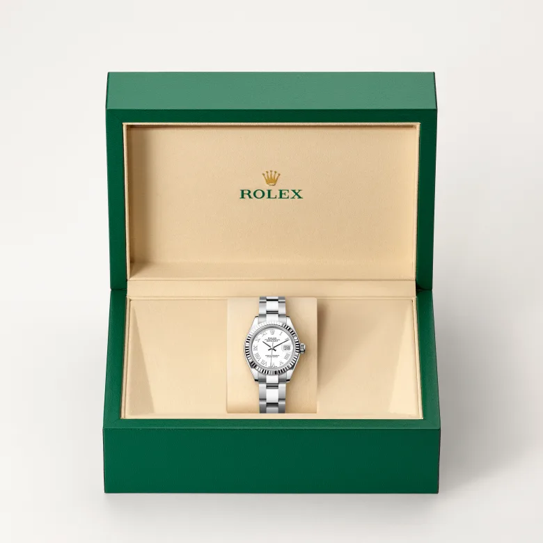 Rolex Lady-Datejust in White Rolesor - combination of Oystersteel and white gold M279174-0020 at Charles Greig