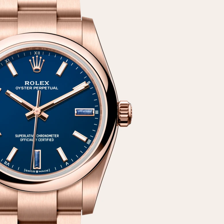 Rolex Oyster Perpetual in 18 ct Everose gold, M124205-0002 | The Vault Rolex Oyster Perpetual in 18 ct Everose gold, M124205-0002 | The Vault