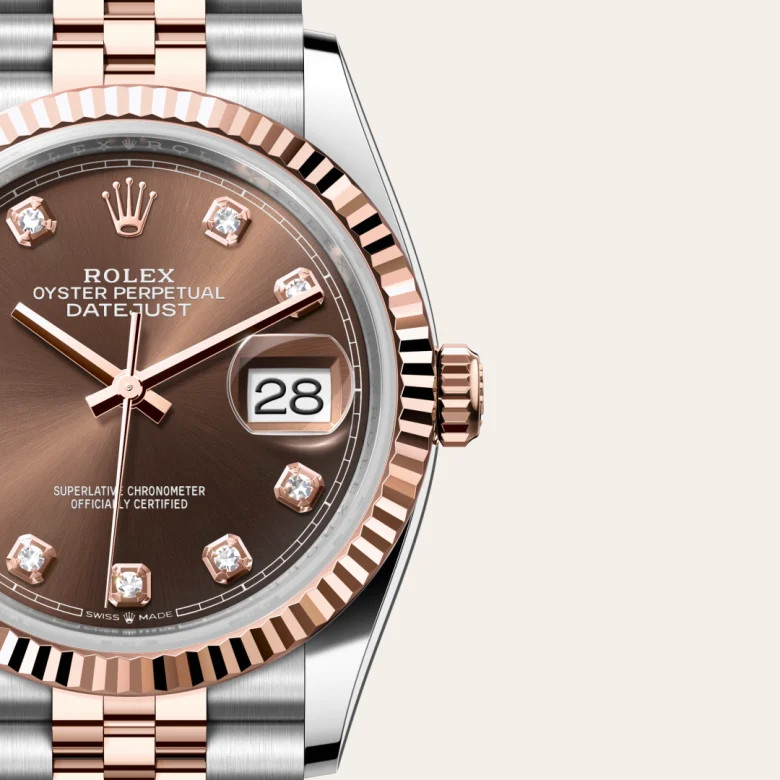 Rolex Datejust 36 in Everose Rolesor - combination of Oystersteel and Everose gold M126231-0053 at Charles Greig