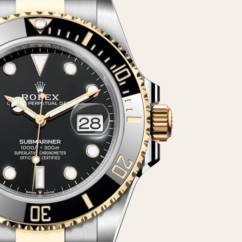 ROLEX SUBMARINER 壁掛時計 Rolex Submariner in Yellow Rolesor - combination of Oystersteel