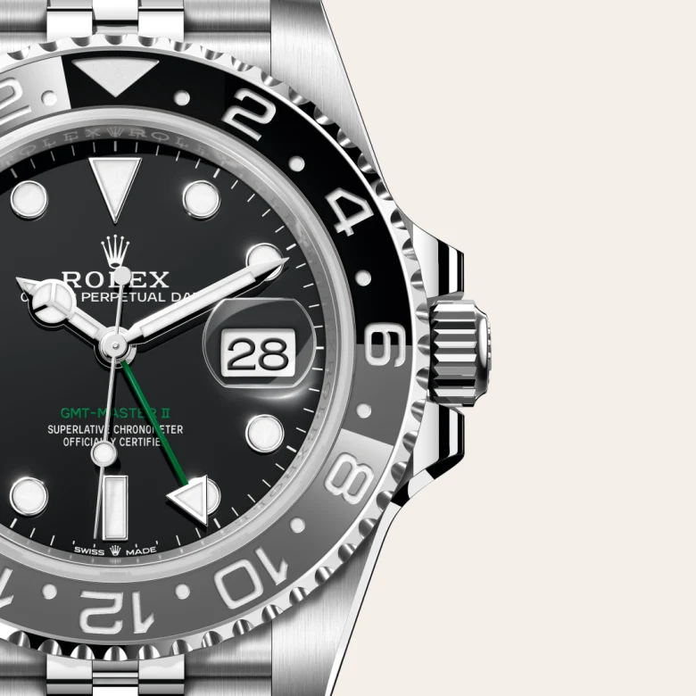 Rolex GMT-Master II in Oystersteel M126710GRNR-0003 at Charles Greig