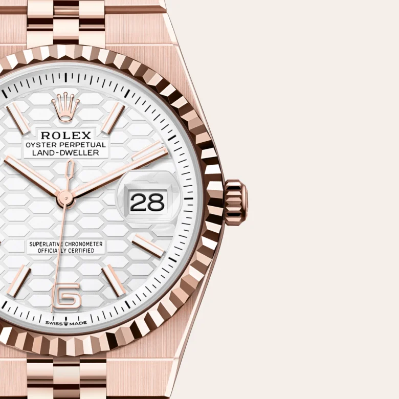 Rolex Land-Dweller in 18 ct Everose gold, M127235-0001
