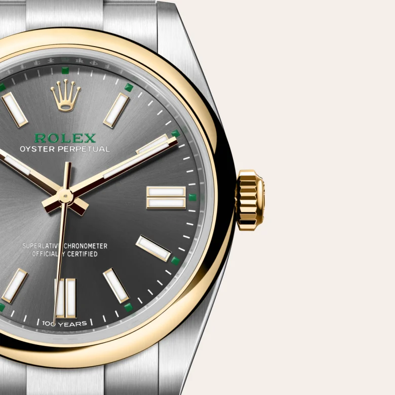 Rolex Oyster Perpetual in Yellow Rolesor - combination of