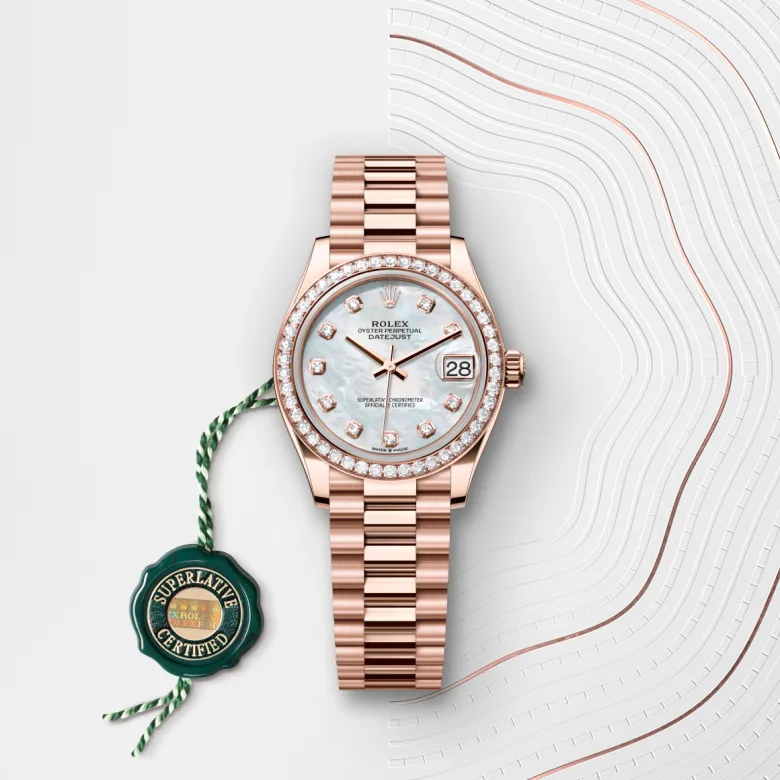 Rolex Datejust in 18 ct Everose gold, M278285RBR-0005 Zegg Cerlati