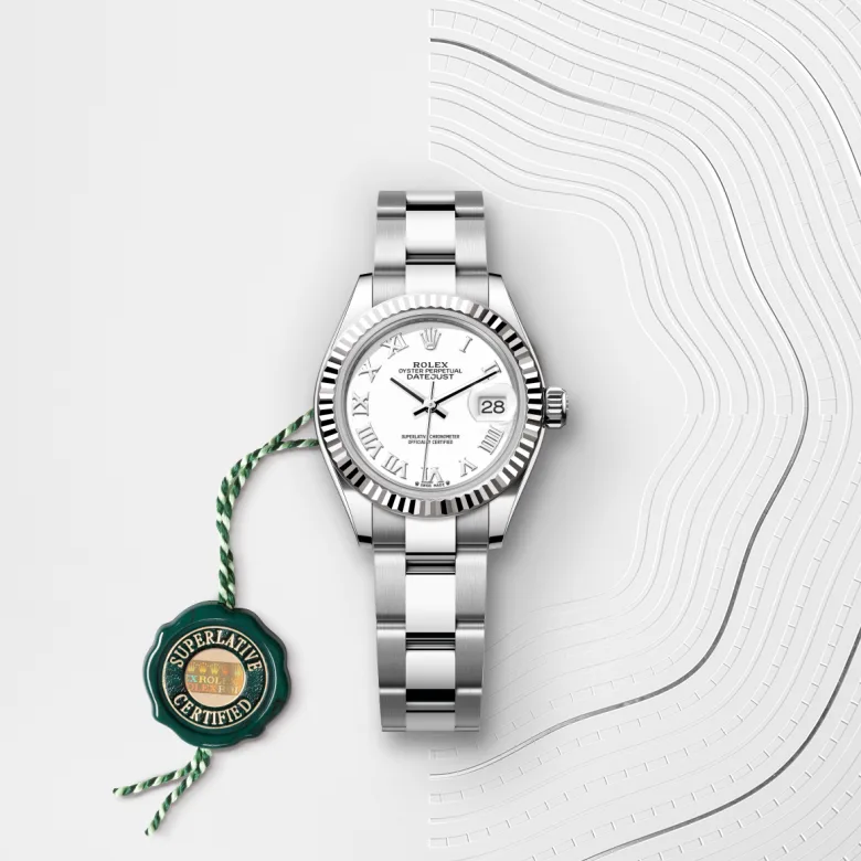 Rolex Lady-Datejust in White Rolesor combination of Oystersteel