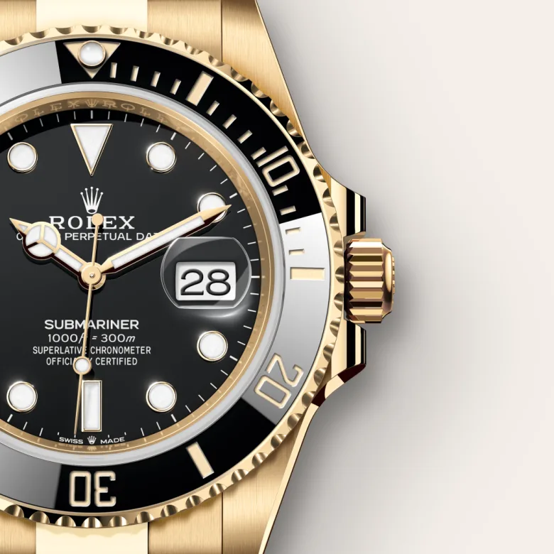 Rolex Submariner in 18 ct yellow gold, M126618LN-0002 Saddik