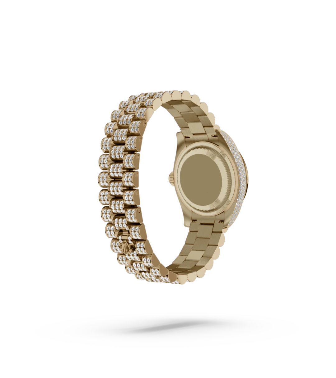 Rolex Lady-Datejust en Or jaune 18 ct avec flancs de carrure et cornes sertis de diamants M279458RBR-0001 chez Dubail