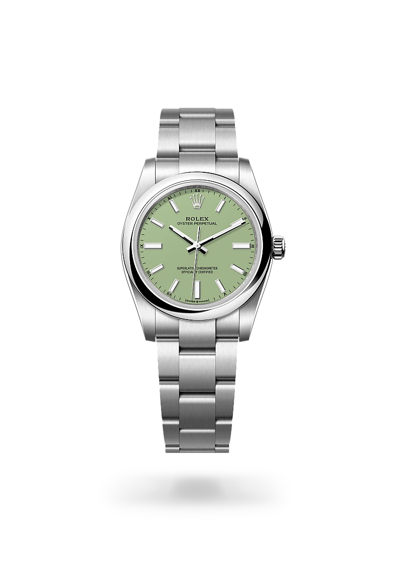 Rolex Oyster Perpetual 34 Oyster, 34 mm, acier Oystersteel - Joaillerie Jean Hardy