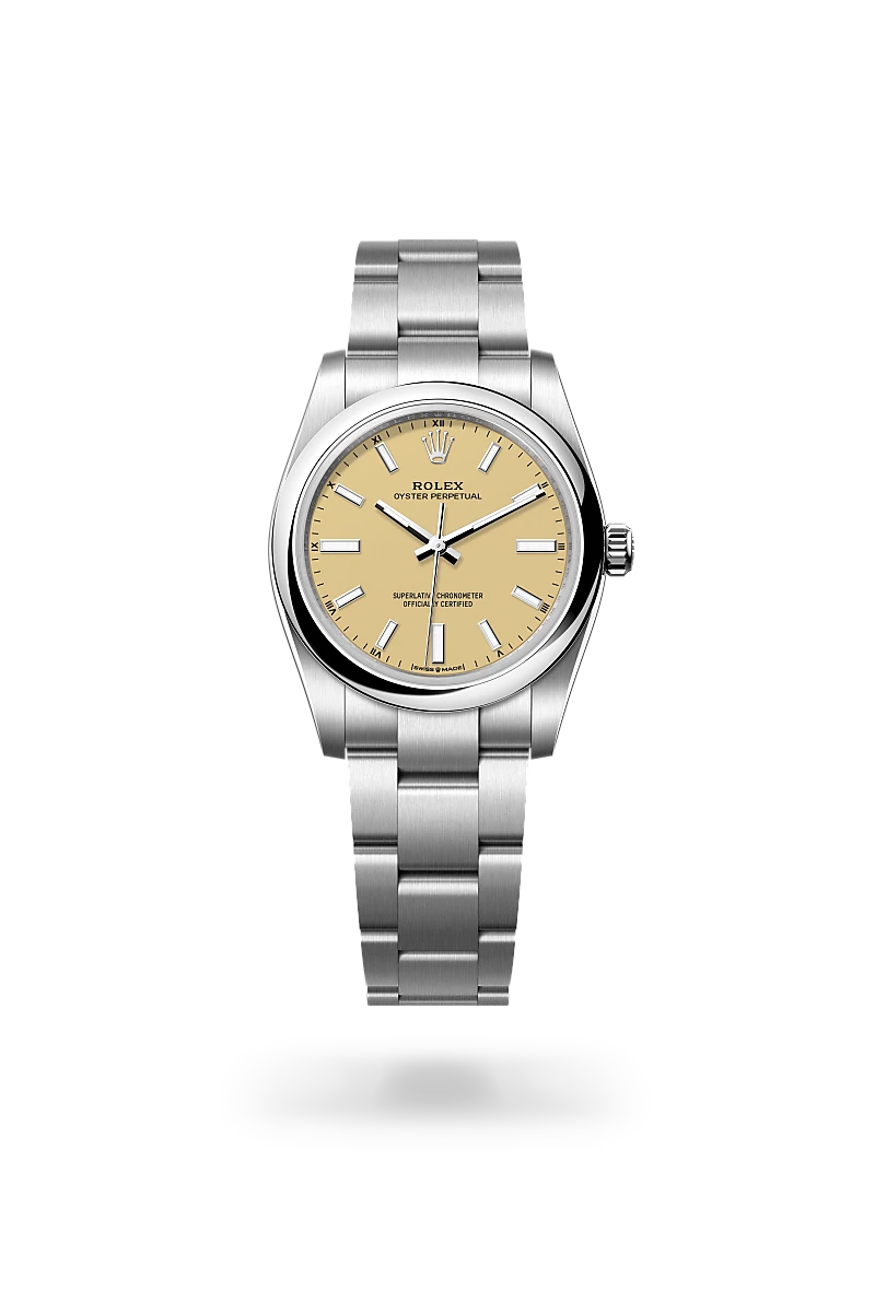 Rolex Oyster Perpetual 34 Oyster, 34 mm, Oystersteel - DOUX Joaillier Avignon