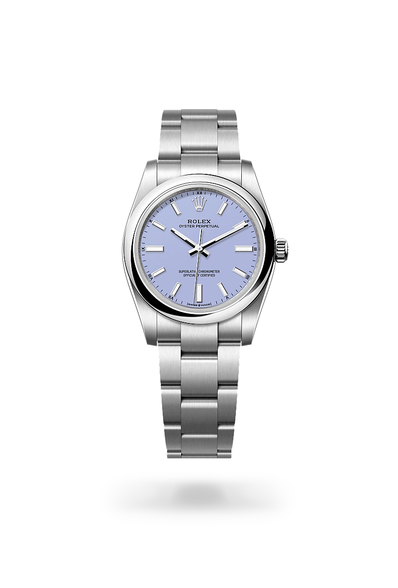 Rolex Oyster Perpetual 34 Oyster, 34 mm, acier Oystersteel - Joaillerie Jean Hardy