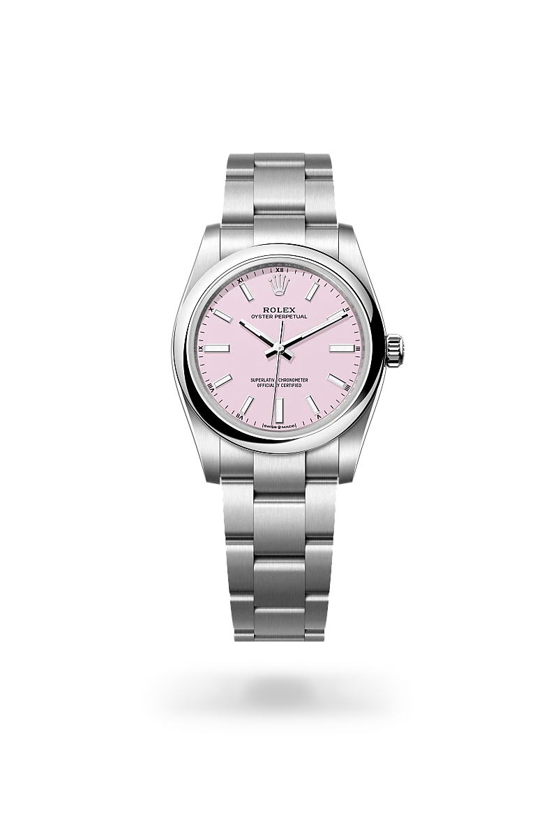 Rolex Oyster Perpetual 34 Oyster, 34 mm, acier Oystersteel - Joaillerie Jean Hardy