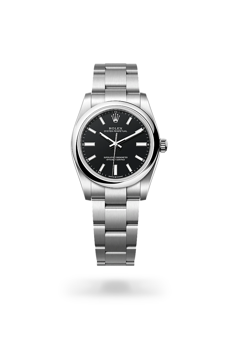 Rolex Oyster Perpetual 34 Oyster, 34 mm, acier Oystersteel - Joaillerie Jean Hardy