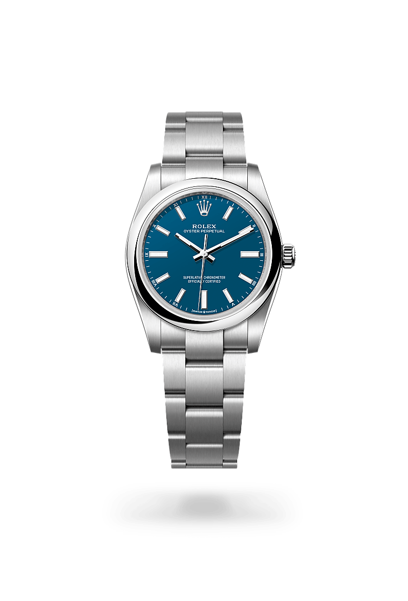 Rolex Oyster Perpetual 34 Oyster, 34 mm, acier Oystersteel - Joaillerie Jean Hardy