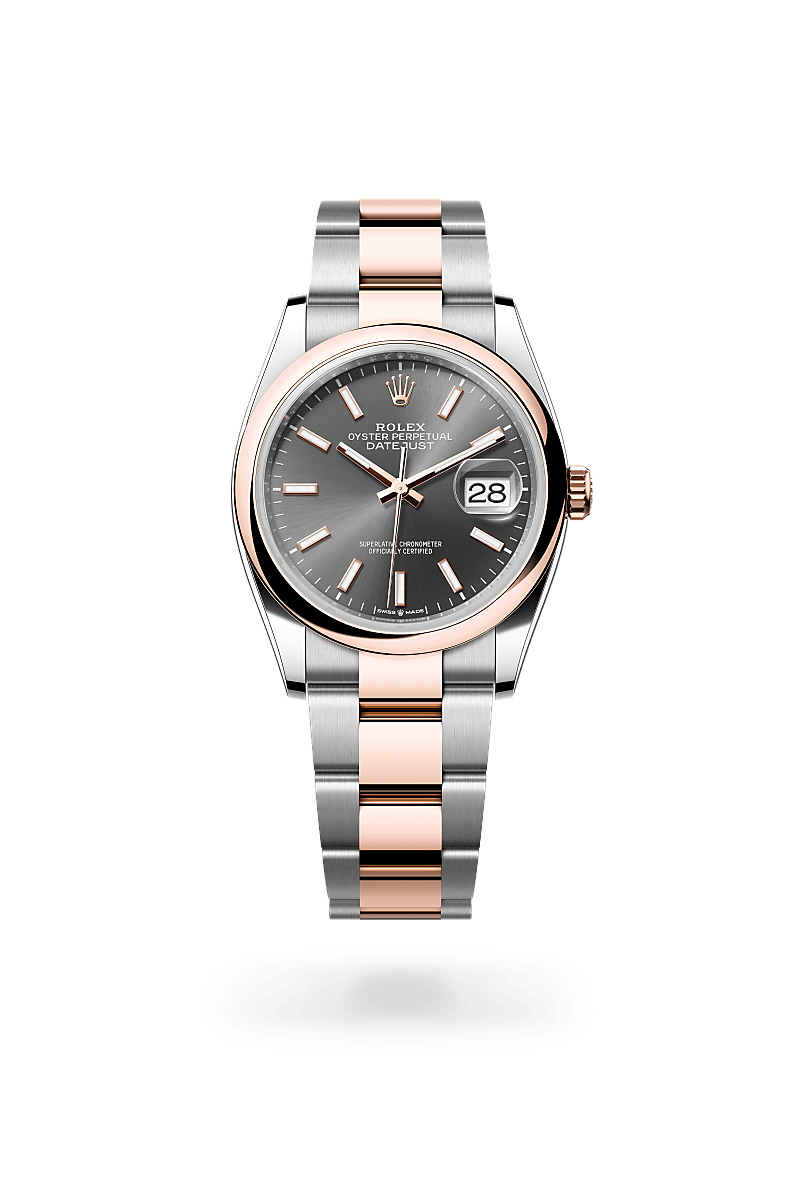 Rolex Datejust 36 Oyster, 36 mm, acier Oystersteel et or Everose - Dubail Paris - Vendôme