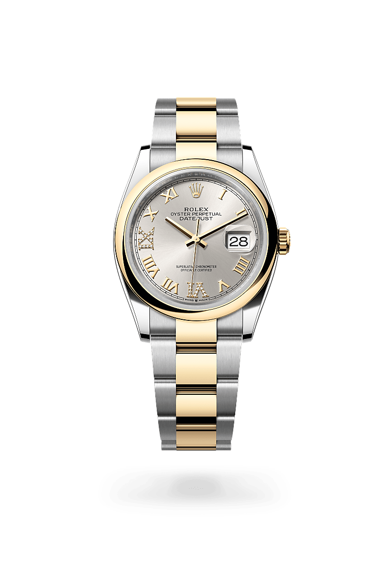 Rolex Datejust 36 Oyster, 36 mm, acier Oystersteel et or jaune - Joaillerie Veron Roques