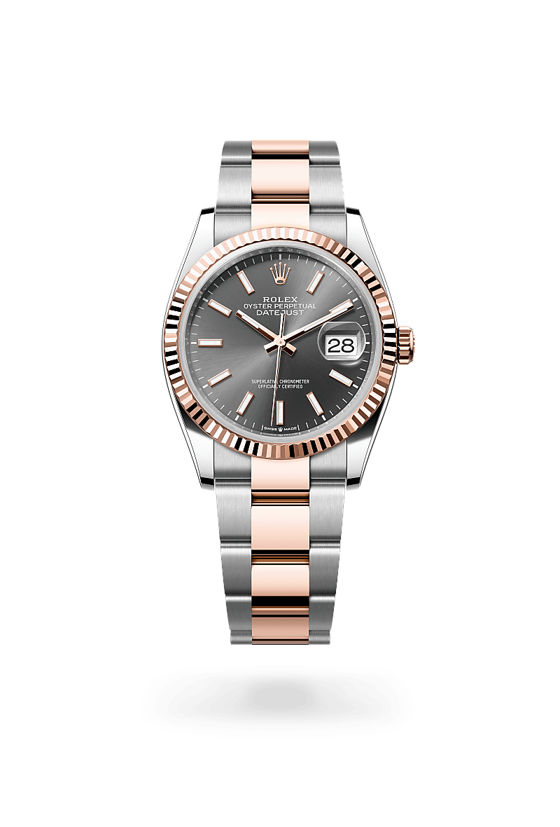 Rolex Datejust 36 Oyster, 36 mm, acier Oystersteel et or Everose - Raynal Horlogerie