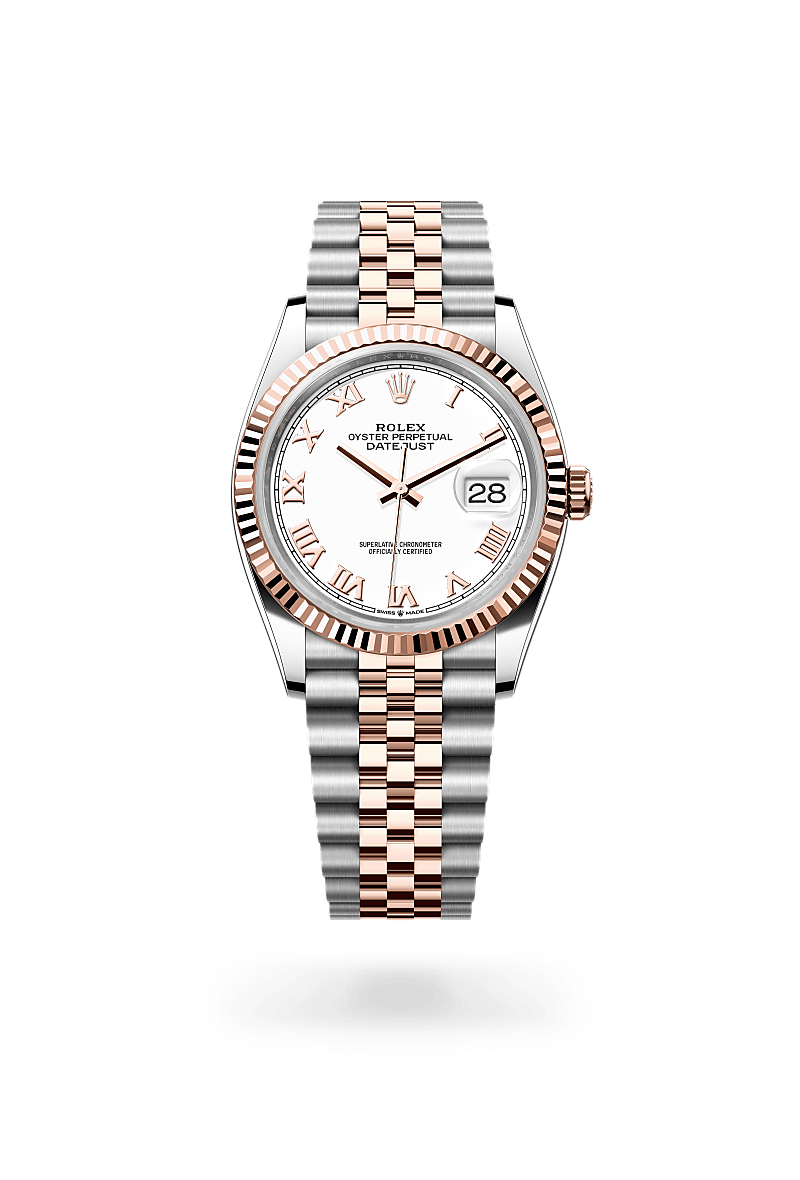 Rolex Datejust 36 Oyster, 36 mm, acier Oystersteel et or Everose - Raynal Horlogerie