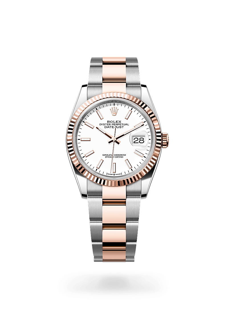Rolex Datejust 36 Oyster, 36 mm, acier Oystersteel et or Everose - Prieur Rennes