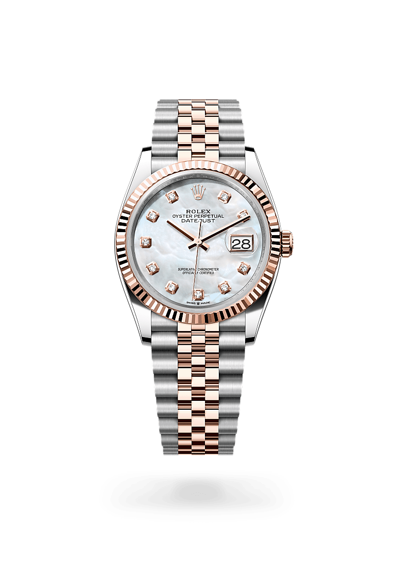 Rolex Datejust 36 Oyster, 36 mm, acier Oystersteel et or Everose - Raynal Horlogerie