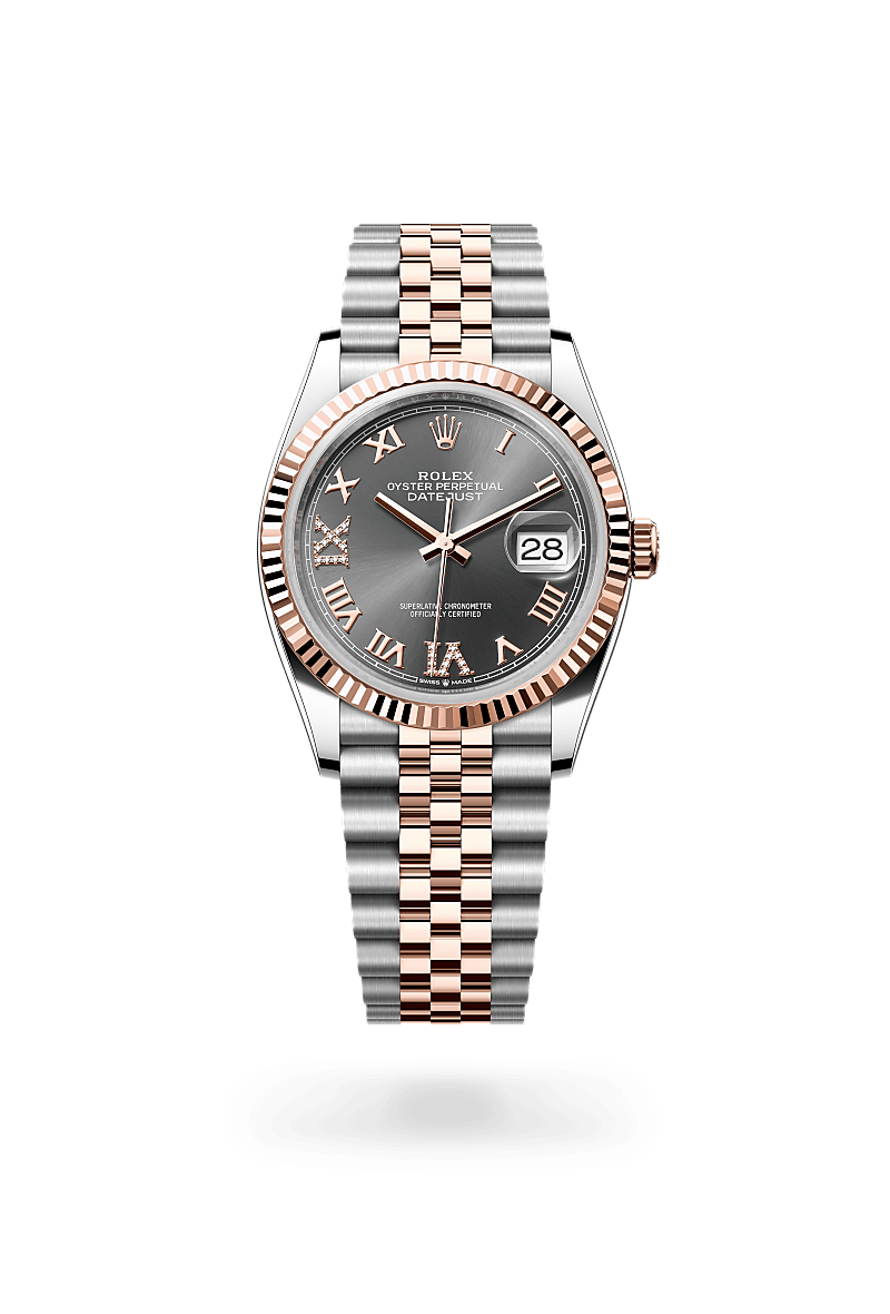 Rolex Datejust 36 Oyster, 36 mm, acier Oystersteel et or Everose - Raynal Horlogerie