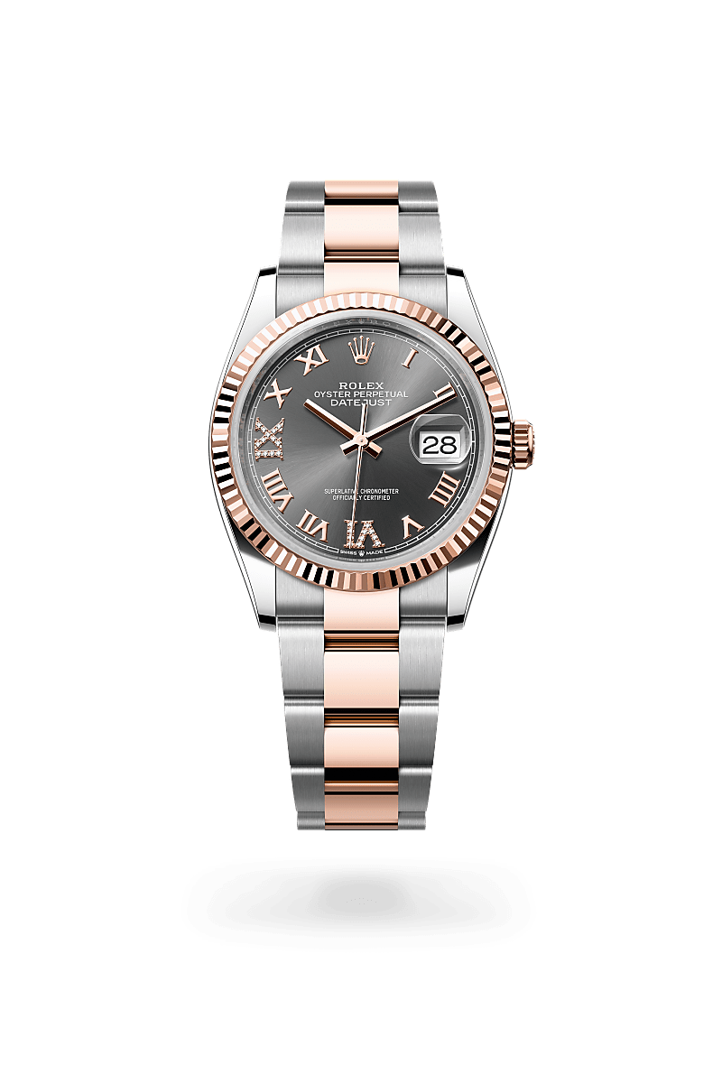 Rolex Datejust 36 Oyster, 36 mm, acier Oystersteel et or Everose - Raynal Horlogerie