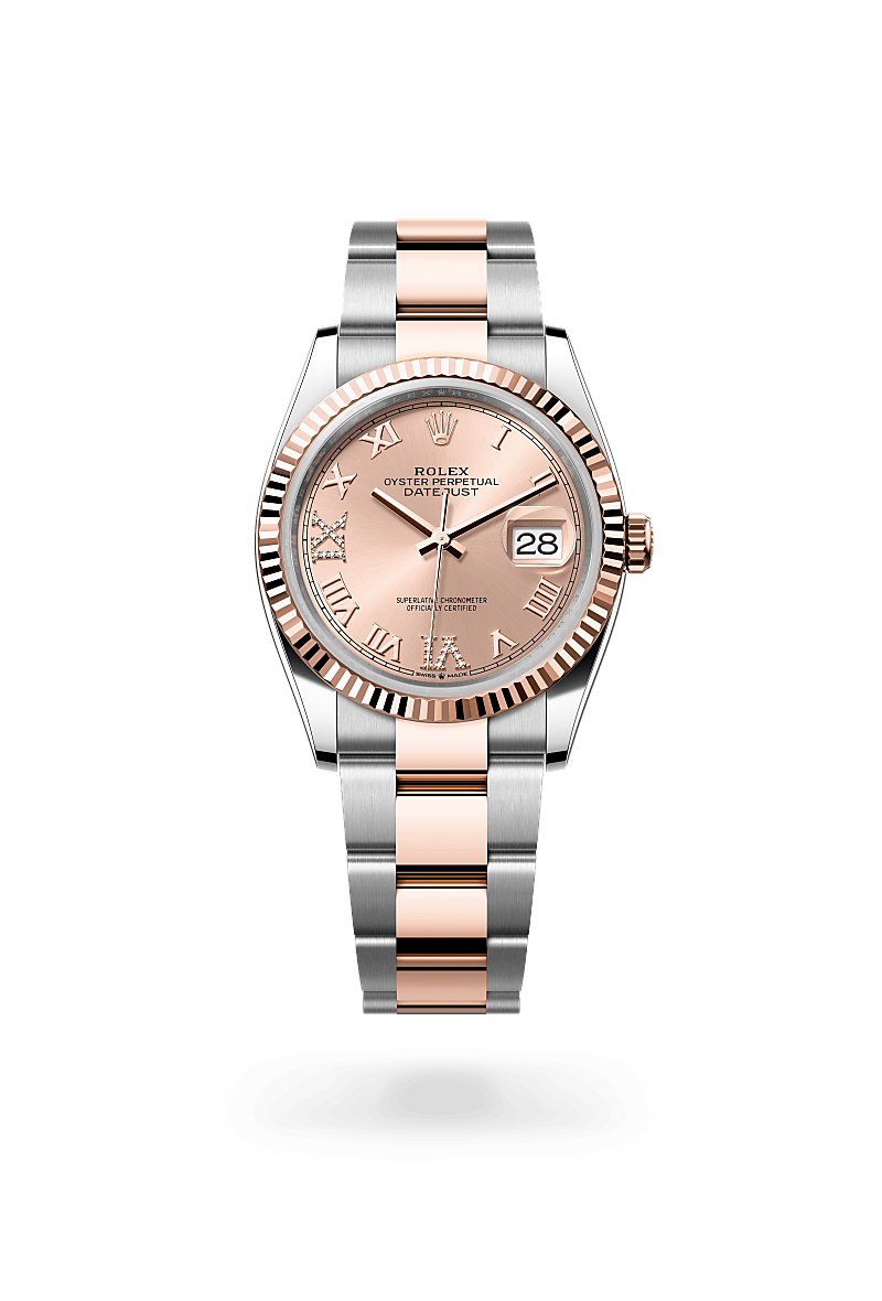 Rolex Datejust 36 Oyster, 36 mm, acier Oystersteel et or Everose - Raynal Horlogerie