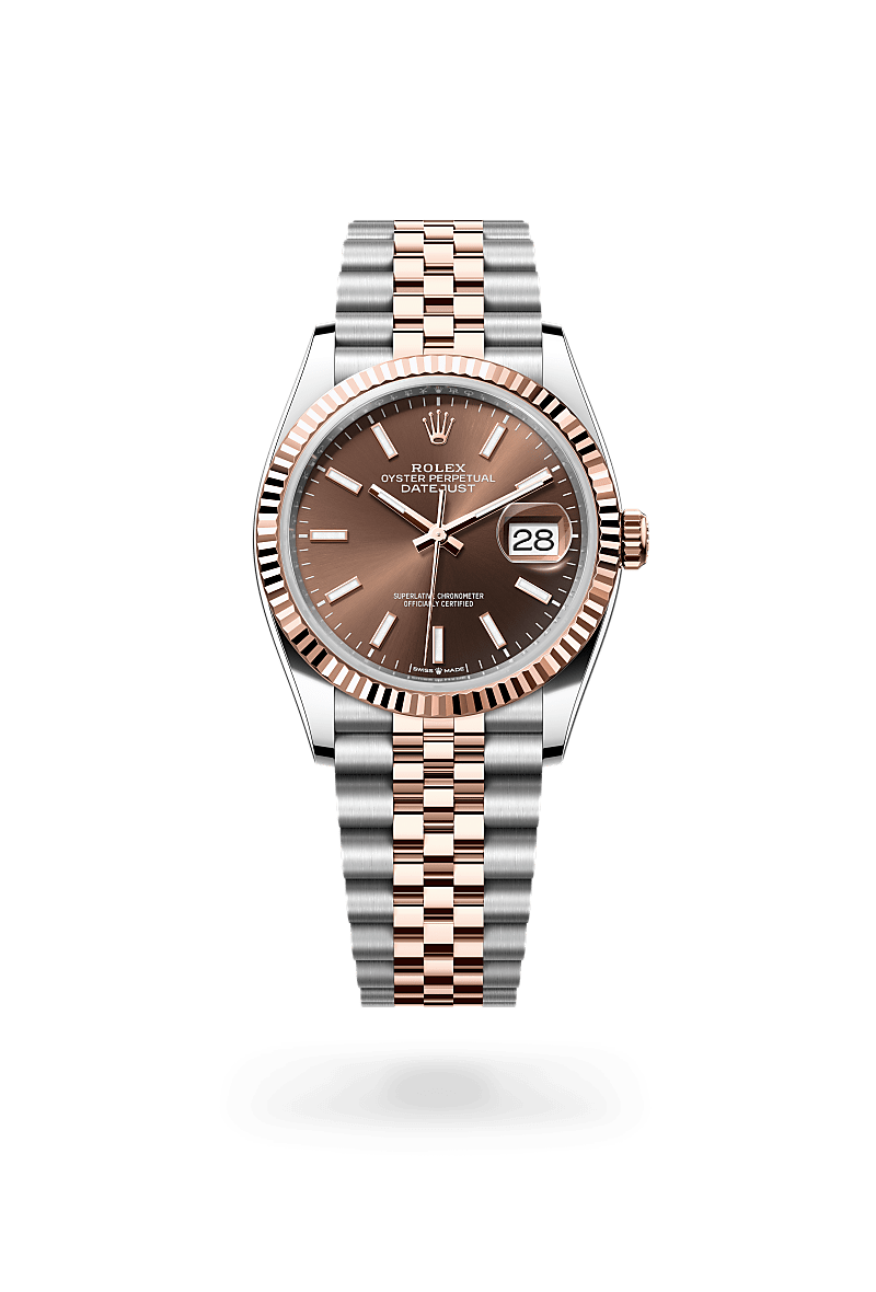 Rolex Datejust 36 Oyster, 36 mm, acier Oystersteel et or Everose - Raynal Horlogerie