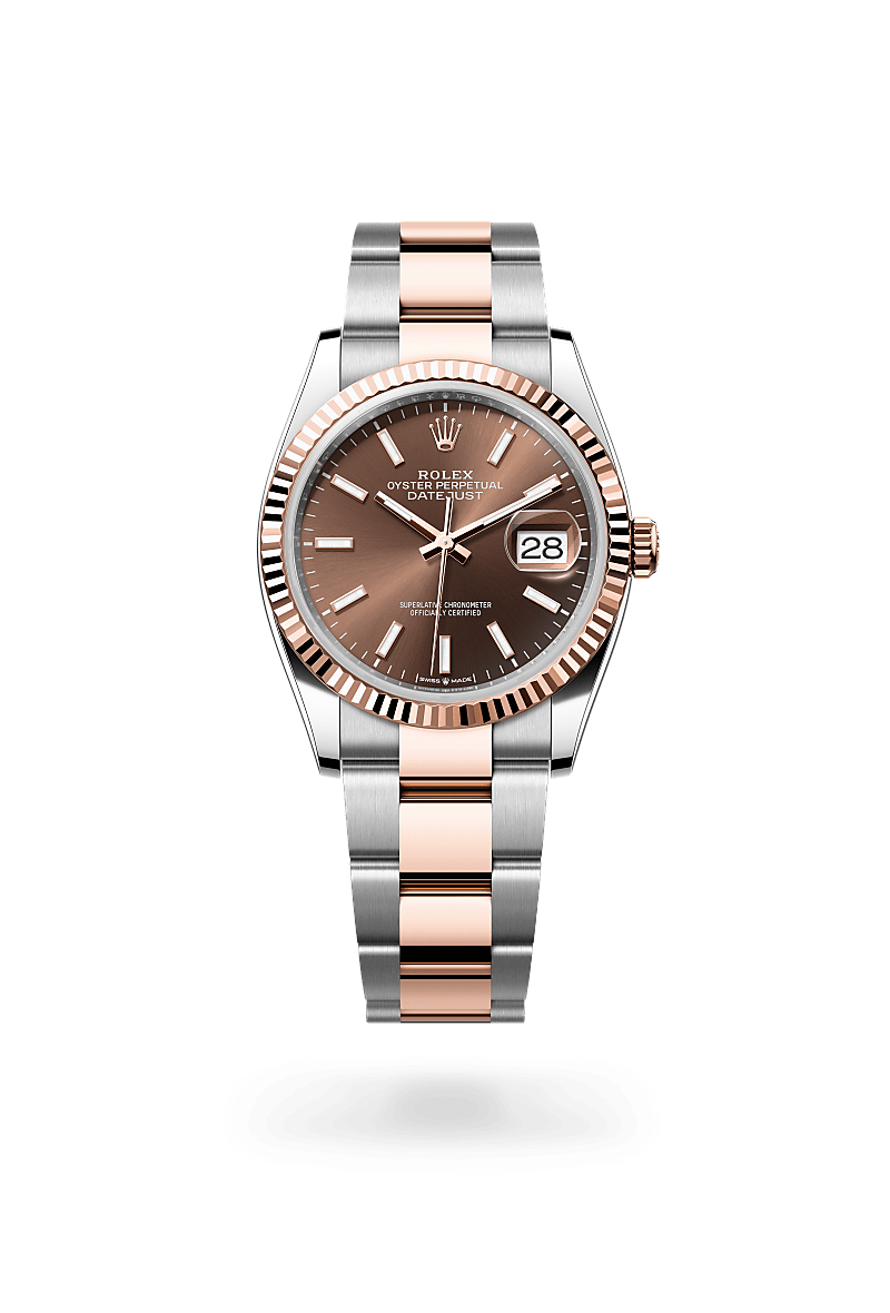 Rolex Datejust 36 Oyster, 36 mm, acier Oystersteel et or Everose - Raynal Horlogerie