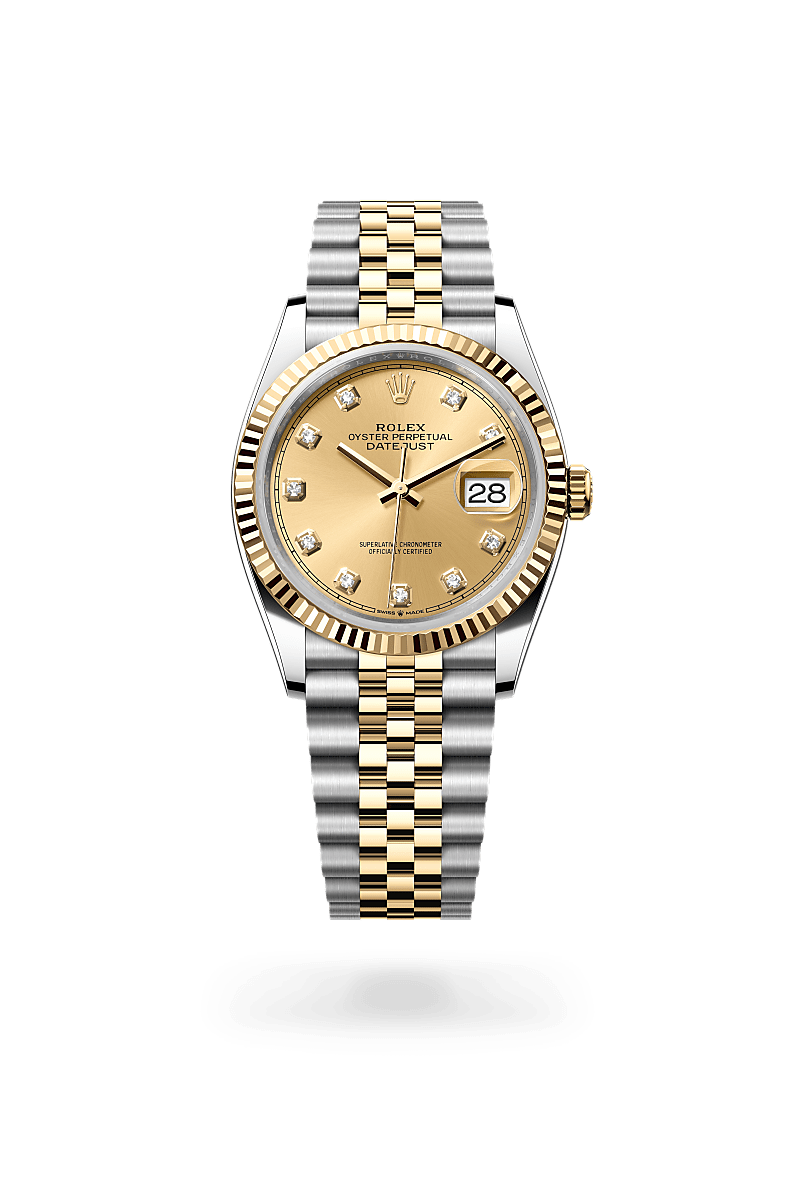 Rolex Datejust 36 Oyster, 36 mm, acier Oystersteel et or jaune - Raynal Horlogerie