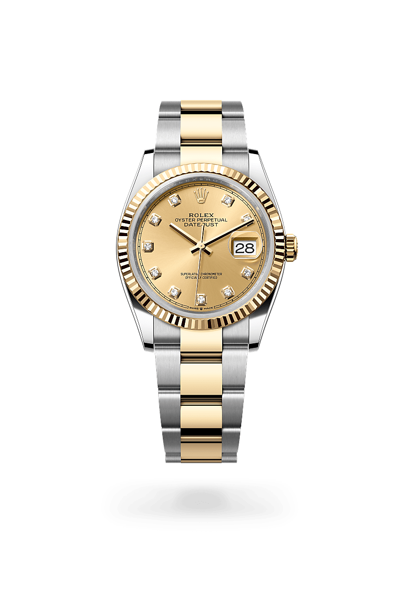 Rolex Datejust 36 Oyster, 36 mm, acier Oystersteel et or jaune - Prieur Rennes