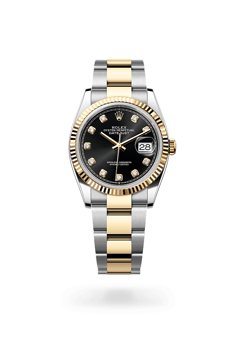 Rolex Datejust 36 Oyster, 36 mm, acier Oystersteel et or jaune - Raynal Horlogerie