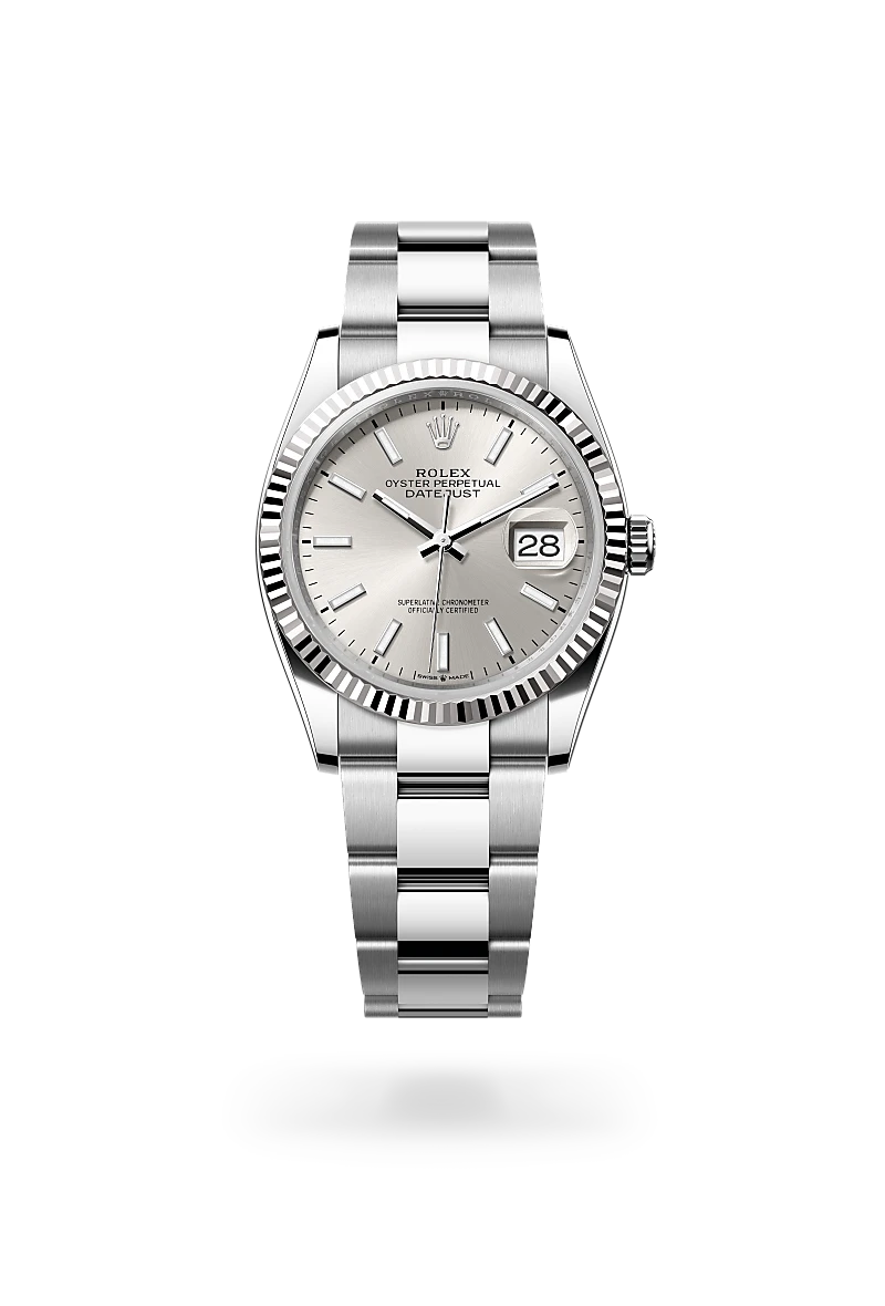 Rolex Datejust 36 Oyster, 36 mm, acier Oystersteel et or gris - Frayssinet Joaillier Montpellier