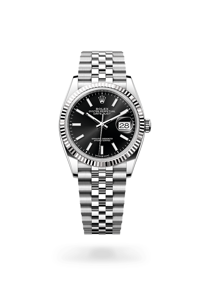 Rolex Datejust 36 Oyster, 36 mm, acier Oystersteel et or gris - Maison Sainte-Catherine