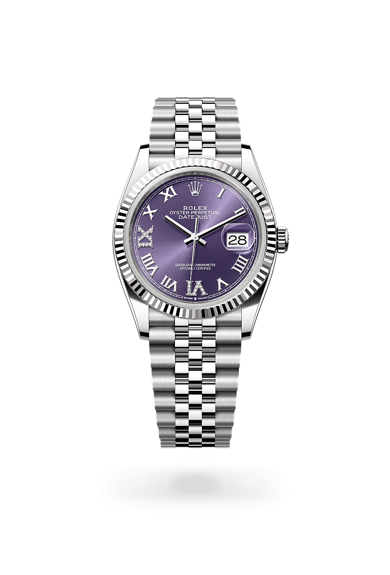 Rolex Datejust 36 Oyster, 36 mm, acier Oystersteel et or gris - Dubail Paris - Vendôme